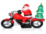 6ft 18W 7 LED Lights Santa Claus Rides Motorcycle Garden Santa Claus Decoration 93985101