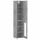 Highboard Concrete Grey 34.5x34x180 cm Engineered Wood 3199037