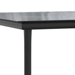 7 Piece Garden Dining Set Black Cotton Rope and Steel 3156541