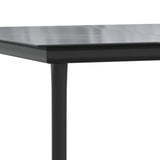 7 Piece Garden Dining Set Black Cotton Rope and Steel 3156541