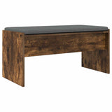 Hall Bench with Cushion Smoked Oak 83 x 38 x 40 cm 891556
