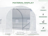 4.5 x 2 x 2 m Polytunnel Greenhouse, Walk-in Green House for Garden with Mesh Windows, Galvanised T3398P315848