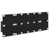 Headboard with Cabinet 3 pcs Black Oak Engineered Wood 3416283