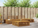Outdoor Sofa Set 3 Piece Natural Solid Acacia Wood 3374084