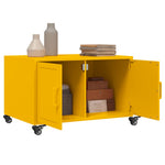 ZNTS Coffee Table Mustard Yellow 68x50x43.5 cm Steel 846689