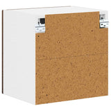 Wall Glass Cabinet LUCCA Brown Oak 40 x 31 x 40 cm 884848