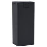 ZNTS Dustbin with Pedal Anti-fingerprint 30L Black Stainless Steel 149573