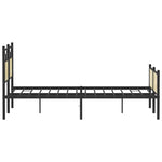 Bed Frame without Mattress Sonoma Oak 150x200 cm King Size Engineered Wood 4106982