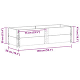 Garden Planter 150x50 cm Solid Wood Pine 3295407