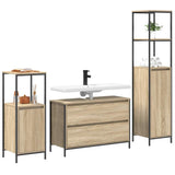 Bathroom Furniture Set 3 pcs Sonoma Oak Engineered Wood 3328360