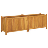 Garden Planter with Liner 153x38.5x50 cm Solid Wood Acacia 366442