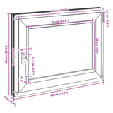 Basement Window RISOR 80 x 50 cm PVC and Glass Anthracite 42047321