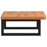 Basin Shelf Wall Mounted Steel and Solid Wood Beech 3302369