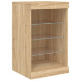 Sideboard with LED Lights Sonoma Oak 123x37x67 cm 3209081