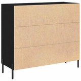 Sideboard Black Oak 90 x 34 x 80 cm Engineered Wood 869081