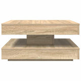 Coffee Table 360-Degree Rotatable Sonoma Oak 70x70x34.5 cm 858481