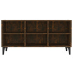 TV Cabinet with Metal Legs Smoked Oak 103.5x30x50 cm 813155
