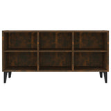 TV Cabinet with Metal Legs Smoked Oak 103.5x30x50 cm 813155