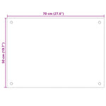 Kitchen Backsplashes 2 pcs White 70x50 cm Tempered Glass 3315784