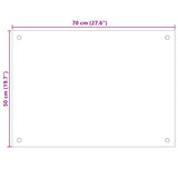 Kitchen Backsplashes 2 pcs Transparent 70x50 cm Tempered Glass 3315790