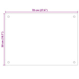 Kitchen Backsplashes 2 pcs White 70x50 cm Tempered Glass 3315784