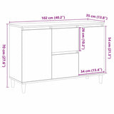 Sideboard with Drawer Black 102 x 35 x 60 cm Engineered wood 862044
