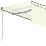 Manual Retractable Awning with Blind 3.5x2.5m Cream 3069397