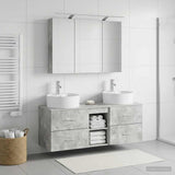 Bathroom Furniture Set 4 pcs Concrete Grey 3406898