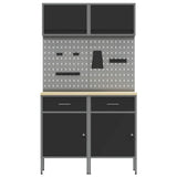 Work Cabinet Set with Drawer with Shelf with Storage 8 pcs Grey 3321418