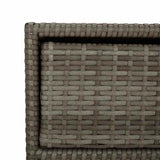 Garden Storage Cabinet Grey 55x59x80 cm Poly Rattan 365553