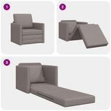 Sofa Bed Taupe 74 x 77 x 81 cm Fabric 4106626