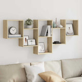 Wall Shelf Sonoma Oak 159x18x66 cm Engineered Wood 853301