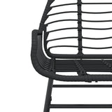 Garden Chairs 2 pcs Black Poly Rattan 369091