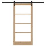 Sliding Door ORKDAL Natural and Black 93 x 202 cm 3331867