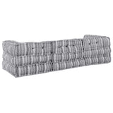 Modular Sofa 3 pcs Grey Print Fabric 3315097