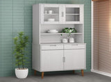 Top for Highboard MOLDE White 90x35x100 cm Solid Wood Pine 350550