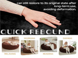 Large 6-Foot Bean Bag Sofa Chair Plush Reading Lounger for Adults, Perfect for Bedrooms, Balconies, T5592P444506