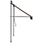 Manual Retractable Awning with LED 150 cm Orange and Brown 145877