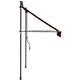 Manual Retractable Awning with LED 150 cm Orange and Brown 145877