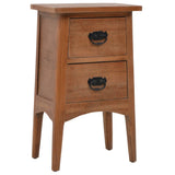 Bedside Cabinet Solid Fir Wood 40x29x68 cm Brown 246123