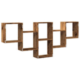 Wall Shelf Old Wood 159x18x66 cm Engineered Wood 853306
