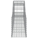 Arched Gabion Baskets 2 pcs 300x30x40/60 cm Galvanised Iron 3146467