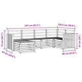 Sectional Sofa Set 6 pcs Natural Solid Acacia Wood 3375084