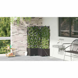 Garden Planter 3 pcs Black 80 x 80 x 142 cm PP 42002854