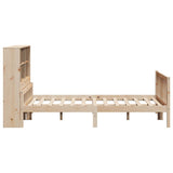 Bookcase Bed without Mattress 120x190 cm Small Double Solid Wood Pine 3322121