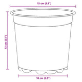 Flower Pot 200 pcs Terracotta 15 x 13 cm Plastic 42029489