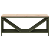Firewood Rack with Wooden Top Olive Green 100.5x35.5x40 cm 864258