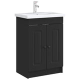 Bathroom under Sink Cabinet Black 78.5 x 37.5 x 81 cm 890015
