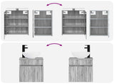 Bathroom Cabinet Set 5 pcs Grey Sonoma 43 x 16 x 62.5 cm 3407348