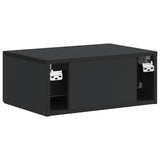 Wall-Mounted Bedside Cabinet 2 pcs Black 49 x 34.5 x 20 cm 898958